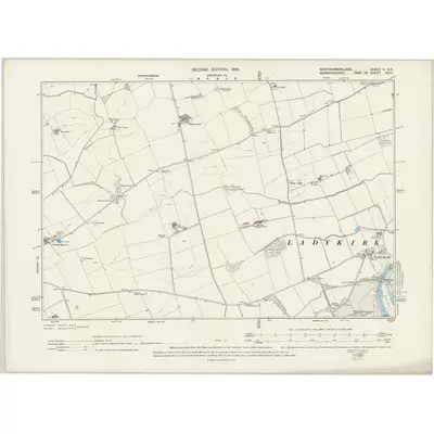 1897 Map of Northumberland V.NE, 1899 Print