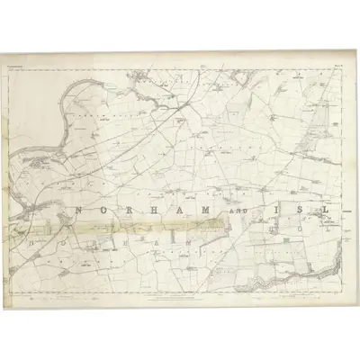 1860 Map of Northumberland VI, 1866 Print