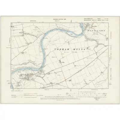 1897 Map of Northumberland VI.NW, 1899 Print