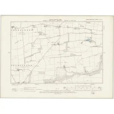 1897 Map of Northumberland VI.SE, 1899 Print
