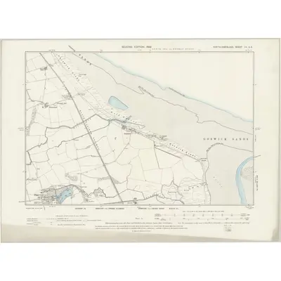 1897 Map of Northumberland VII.SE, 1899 Print