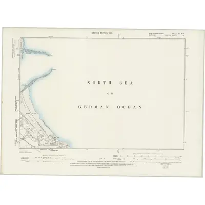 1894 Map of Northumberland XC.SW, 1899 Print