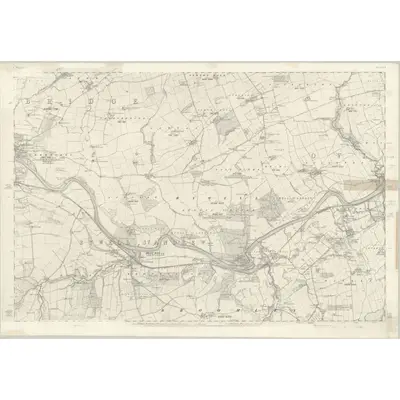 1860 Map of Northumberland XCV, 1865 Print