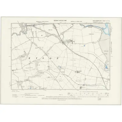 1897 Map of Northumberland XI.NE, 1899 Print