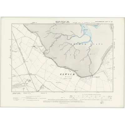 1896 Map of Northumberland XII.SW, 1899 Print