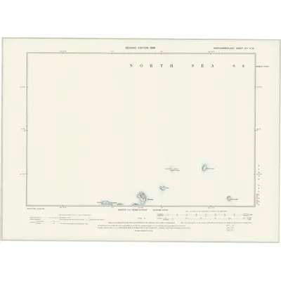 1896 Map of Northumberland XIIA.SW, 1899 Print