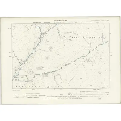 1896 Map of Northumberland XLIX.NE, 1898 Print