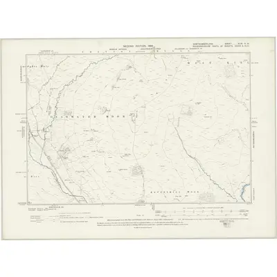 1896 Map of Northumberland XLIX.NW, 1899 Print