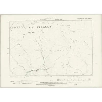 1896 Map of Northumberland XLIX.SE, 1898 Print