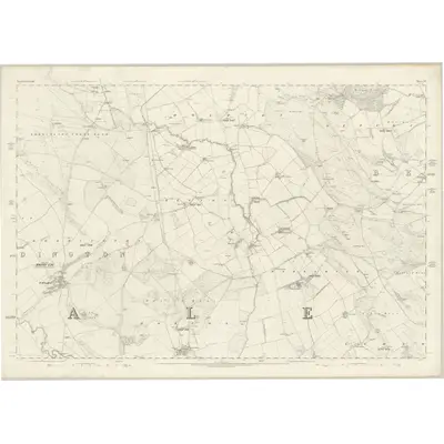 1860 Map of Northumberland XV, 1865 Print