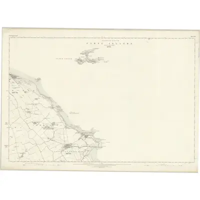 1860 Map of Northumberland XVII, 1865 Print