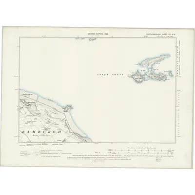 1896 Map of Northumberland XVII.NW, 1899 Print