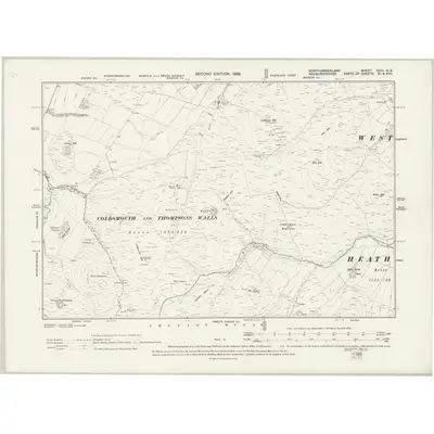 1896 Map of Northumberland XVIII.NE, 1899 Print