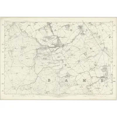 1861 Map of Northumberland XXI, 1866 Print