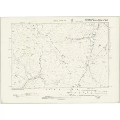 1896 Map of Northumberland XXIII.NE, 1899 Print