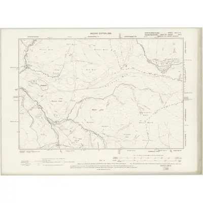 1896 Map of Northumberland XXIII.SE, 1899 Print