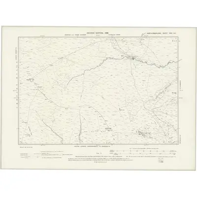 1896 Map of Northumberland XXIV.SE, 1899 Print