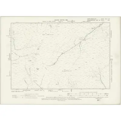 1896 Map of Northumberland XXIV.SW, 1899 Print