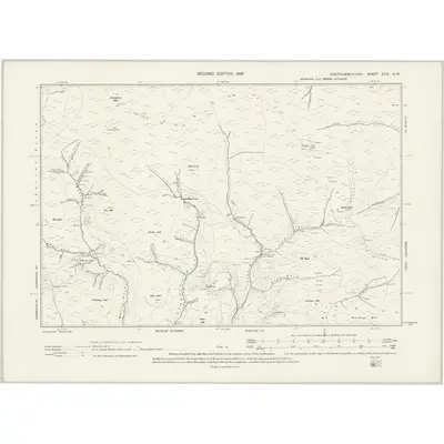 1896 Map of Northumberland XXIX.SW, 1899 Print