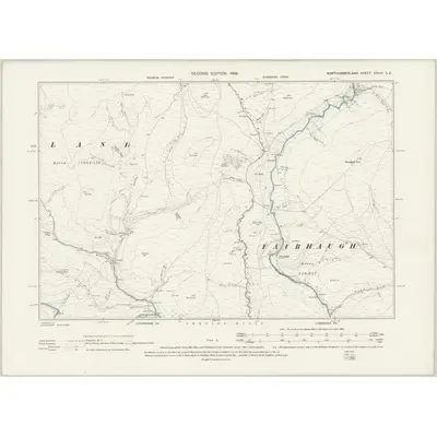 1896 Map of Northumberland XXVIII.SE, 1899 Print