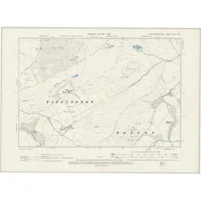 1896 Map of Northumberland XXXI.NW, 1899 Print