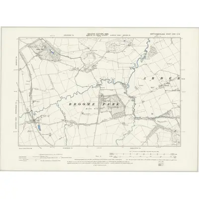 1896 Map of Northumberland XXXI.SW, 1899 Print