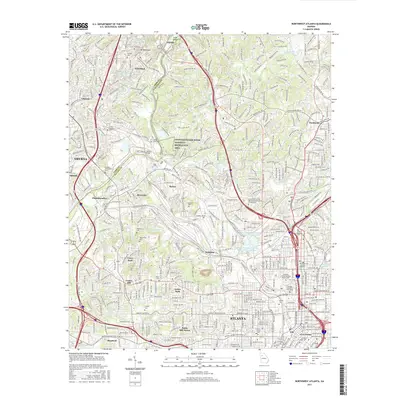 2017 Map of Northwest Atlanta, 2017 Print
