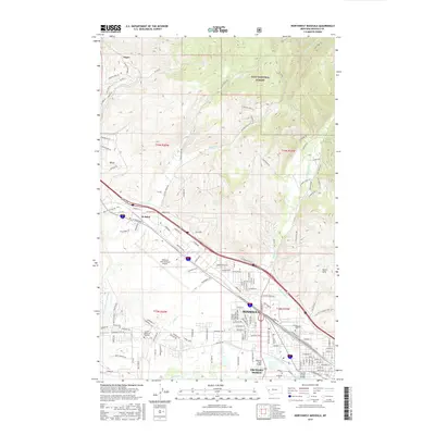 2017 Map of Northwest Missoula, 2017 Print