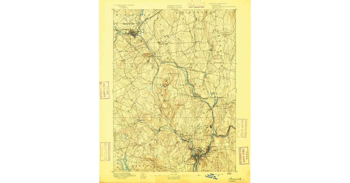 Old Maps of Scotland CT for Academic - Norwich New London County Ct Usgs Topo 1892 Og 1200x630 
