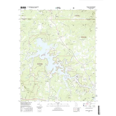 2017 Map of Nottely Dam, 2017 Print