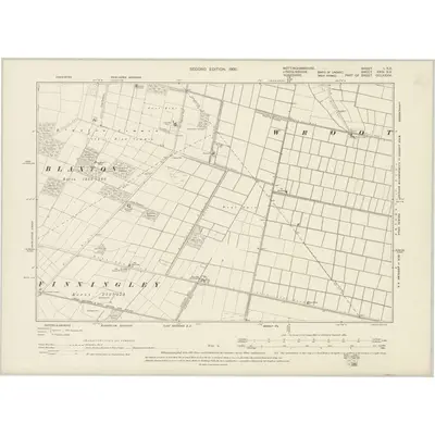 1898 Map of Nottinghamshire I.SE, 1900 Print