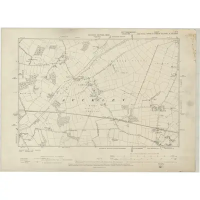 1898 Map of Nottinghamshire I.SW, 1900 Print