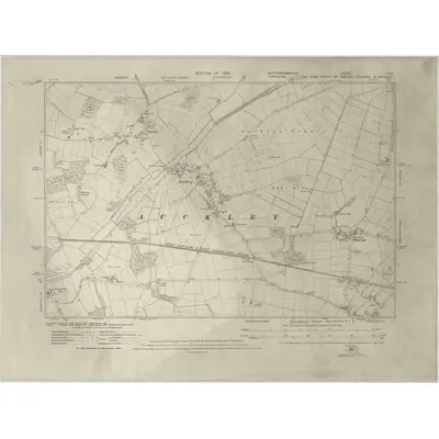 1919 Map of Nottinghamshire I.SW, 1922 Print