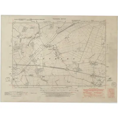 1948 Map of Nottinghamshire I.SW, 1950 Print