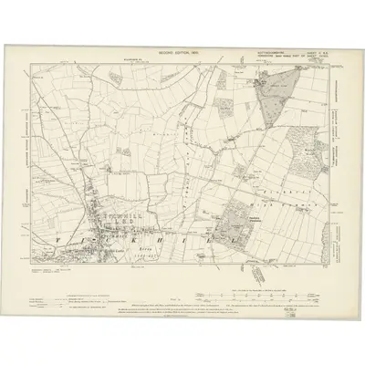1898 Map of Nottinghamshire II.SE, 1900 Print