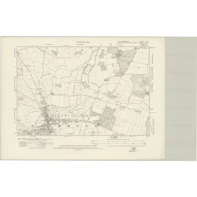 1918 Map of Nottinghamshire II.SE, 1922 Print