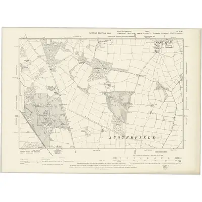 1898 Map of Nottinghamshire III.NW, 1901 Print