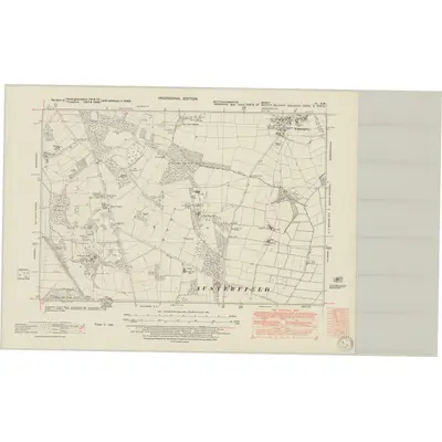 1948 Map of Nottinghamshire III.NW, 1950 Print