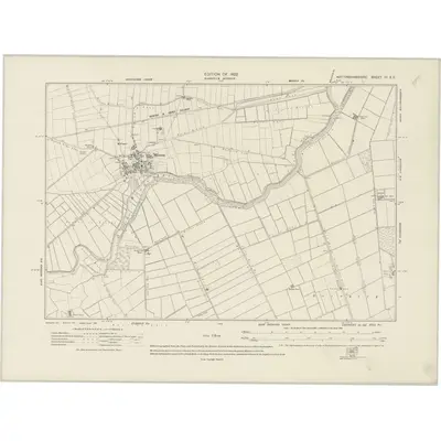 1918 Map of Nottinghamshire III.SE, 1922 Print
