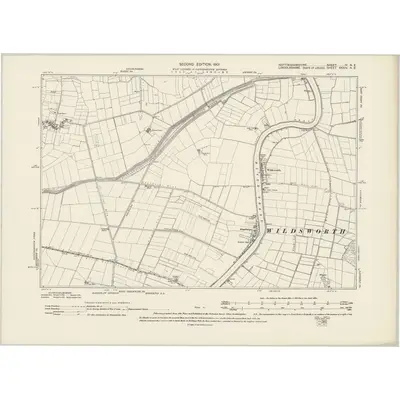 1898 Map of Nottinghamshire IV.NE, 1901 Print
