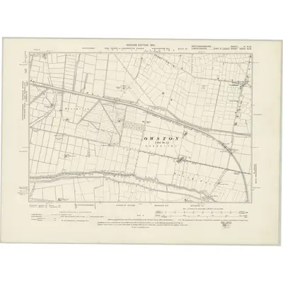 1898 Map of Nottinghamshire IV.NW, 1901 Print