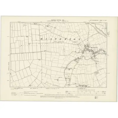 1898 Map of Nottinghamshire IV.SW, 1900 Print