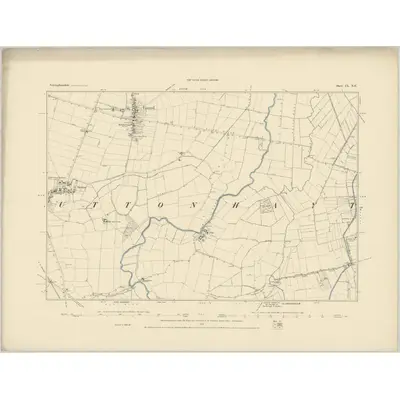 1884 Map of Nottinghamshire IX.NE, 1885 Print
