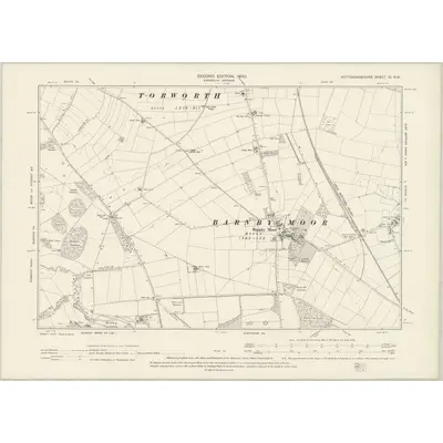 1897 Map of Nottinghamshire IX.NW, 1900 Print