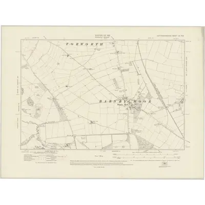 1918 Map of Nottinghamshire IX.NW, 1921 Print