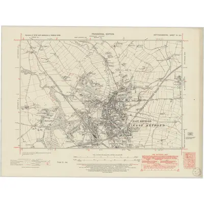 1948 Map of Nottinghamshire IX.SE, 1950 Print