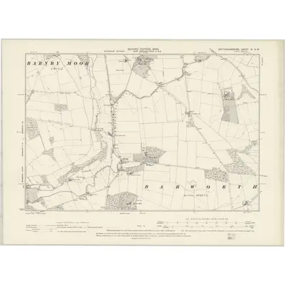 1897 Map of Nottinghamshire IX.SW, 1900 Print