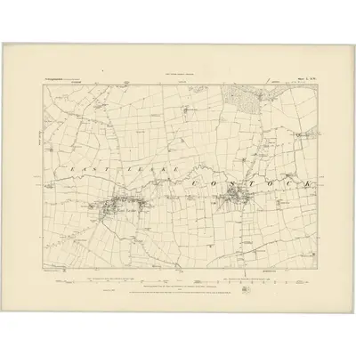 1883 Map of Nottinghamshire L.NW, 1884 Print