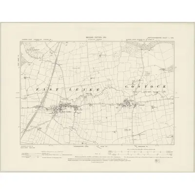 1899 Map of Nottinghamshire L.NW, 1901 Print