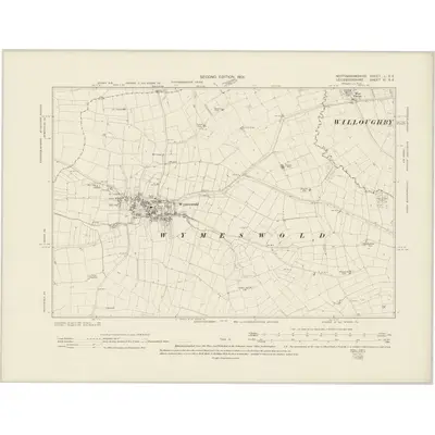 1899 Map of Nottinghamshire L.SE, 1901 Print